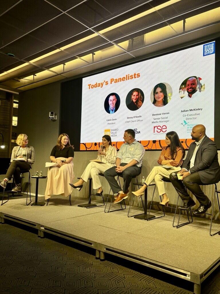 OpAD Media Chief Client Officer speaking on an industry leader panel about media and marketing trends and equity in media with other New York City Best Media Agencies
