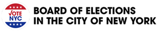 Board of Elections in the City of New York or Vote NYC client logo.