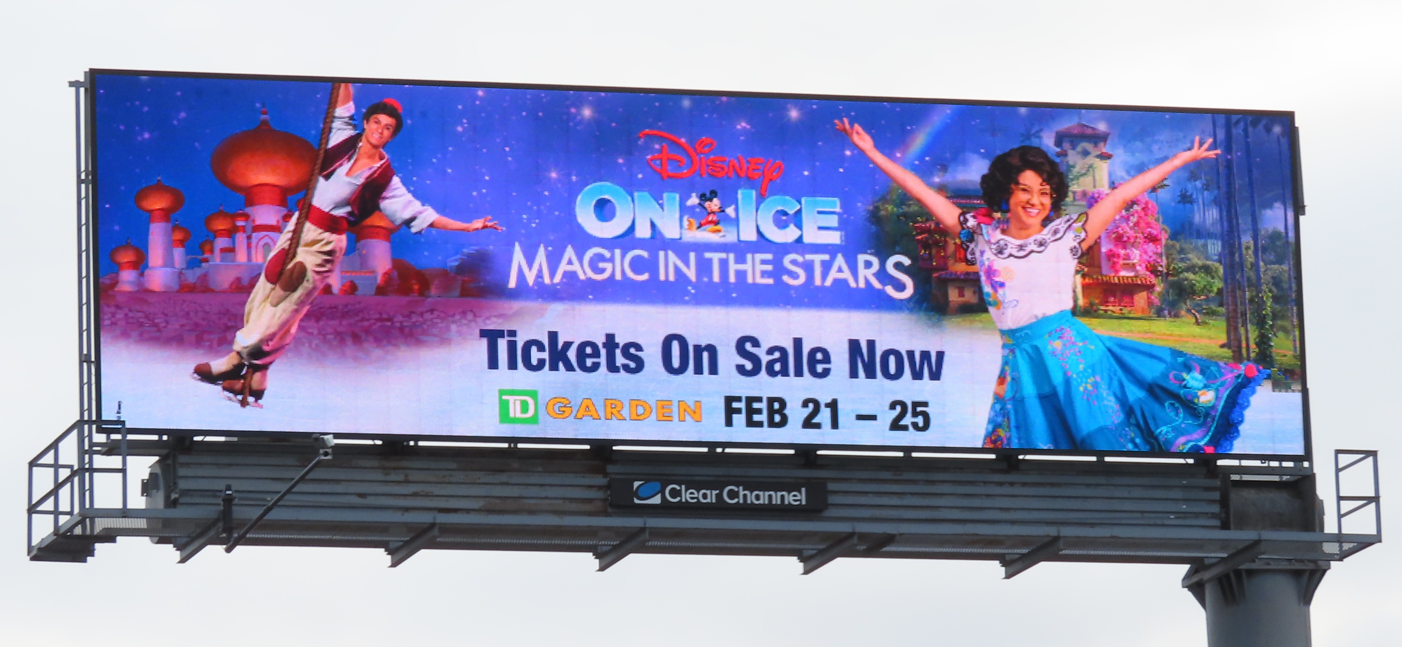 OpAD Media FELD Entertainment Disney On Ice out-of-home billboard advertising campaign — elevated brand live entertainment multicultural outdoor media buying and destination marketing